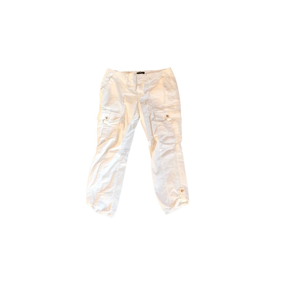 WHBM White Cargo Carpi Pants